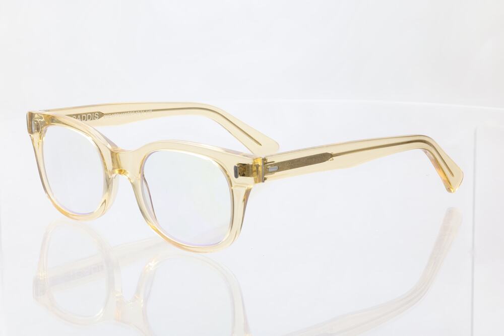 Caddis Bixby Translucent Tan 49-21-145mm +2.00 Reading Glasses - FAIR CONDITION